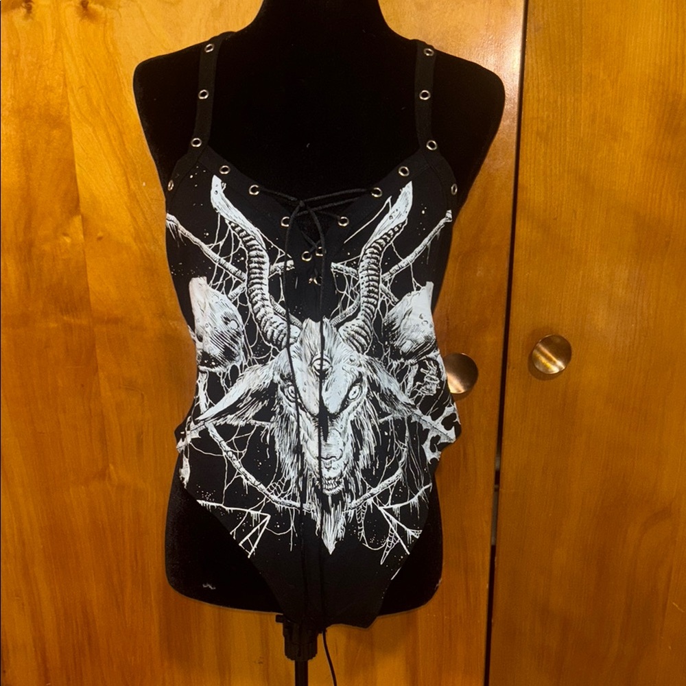 Dolls Kill Widow Lace-Up Women's Bodysuit